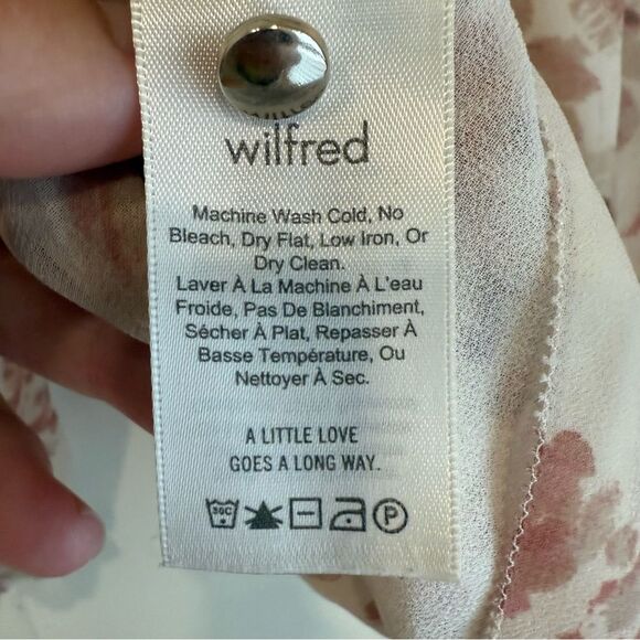 Wilfred Lourdes Pink Floral Print Long Sleeve Blouse - Picture 6 of 7